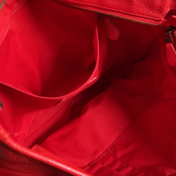 Slightly worn Coach briefcase in cherry red - Picture 4 of 7